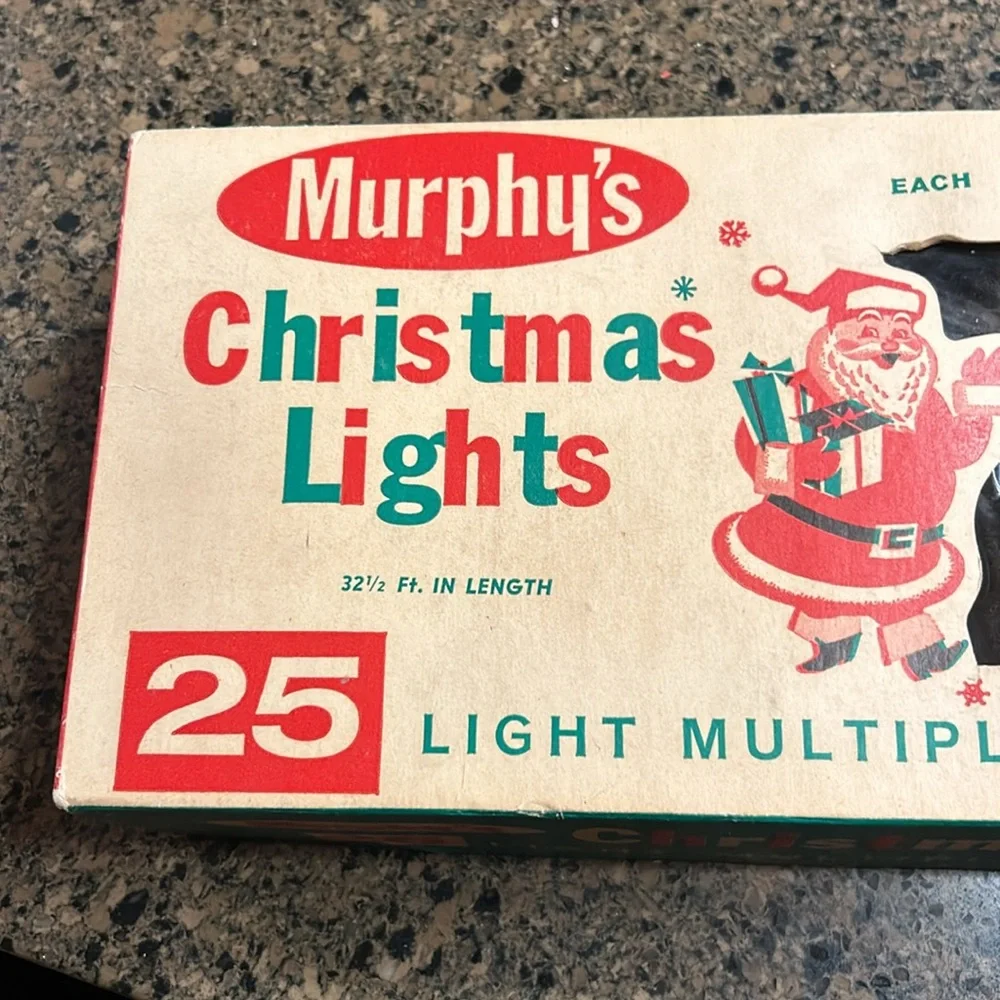 43 Vintage Murphy’s Outdoor Christmas Lights Set in Assorted Colors